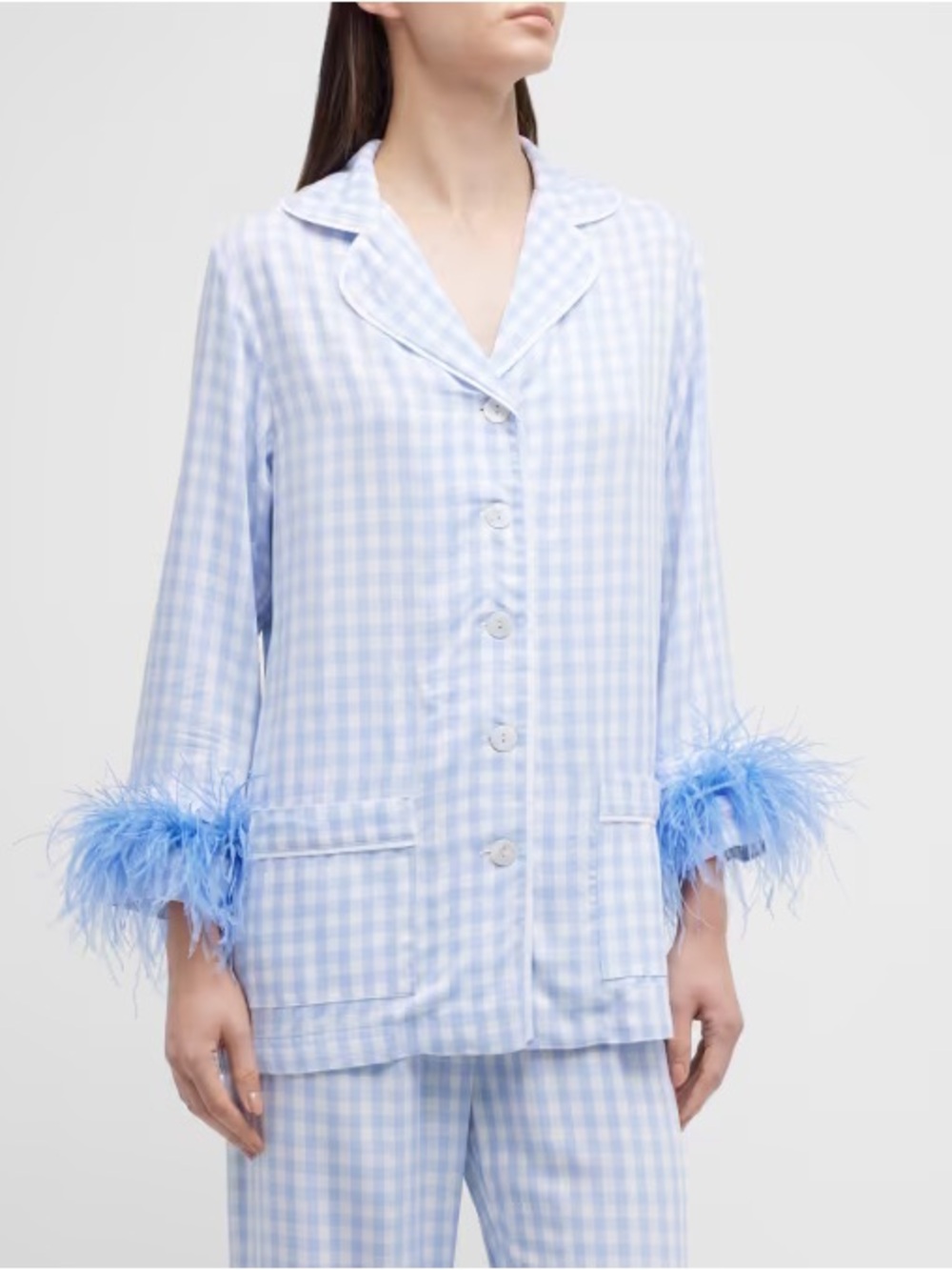 BNWT SLEEPER GINGHAM TOP, Medium
